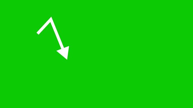 Trend arrow animation financial market decline