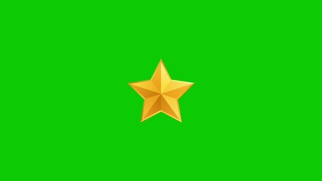 Golden star animation rating reward achievement