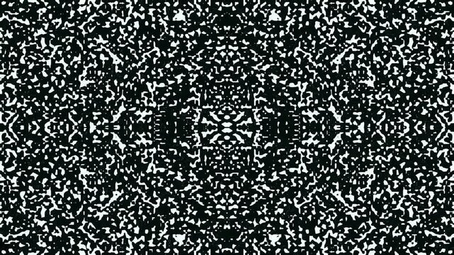 Abstract black and white geometric pattern with symmetrical design