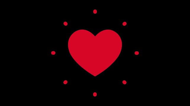 Heart icon animation love video