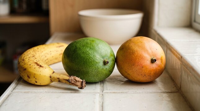 Close study of banana and mango ripening stages