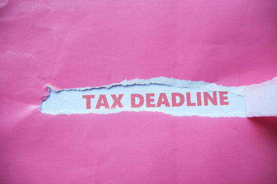 The tax payment deadline is written under the torn paper.