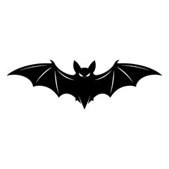 Fototapeta premium Silhouette of a bat with outstretched wings.