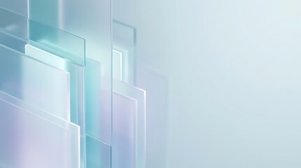 Fototapeta premium Abstract Blue Background with Flowing Light Lines in a Modern Empty 3D Interior Space Featuring Architectural Walls Floor Columns and Contemporary Business Hall Design Illustration
