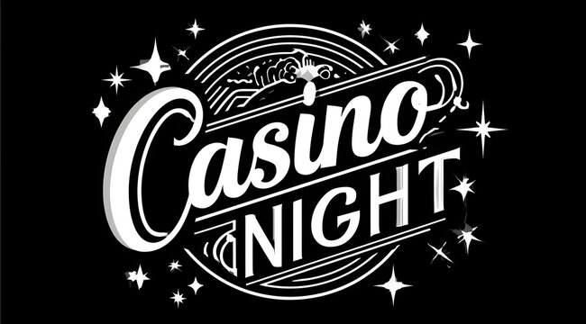 Glamorous art deco-themed background for the Casino Night event promotional materials