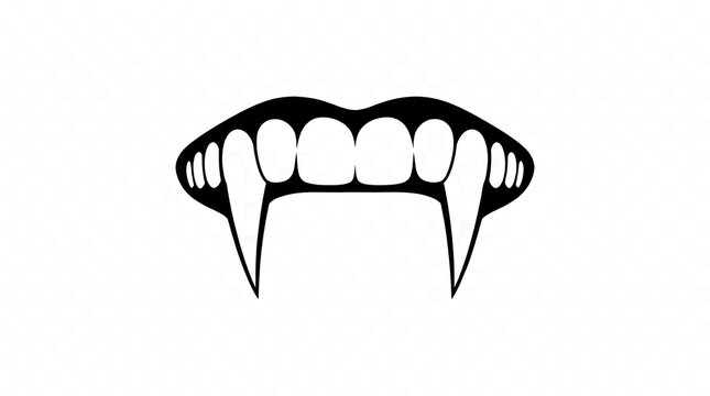Vampire Fangs for Spooky Halloween Costume and Horror Concept Design