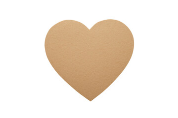 Fototapeta premium Plain brown cardboard heart shape