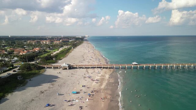 Flying back from Juno Beach Pier near Jupiter in Palm Beach County, Florida. 