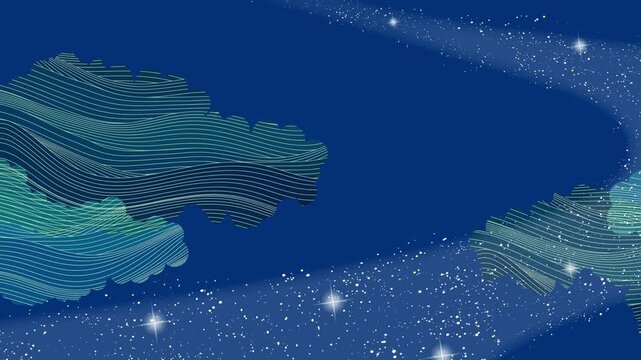 Starlight path through cosmic clouds 4K