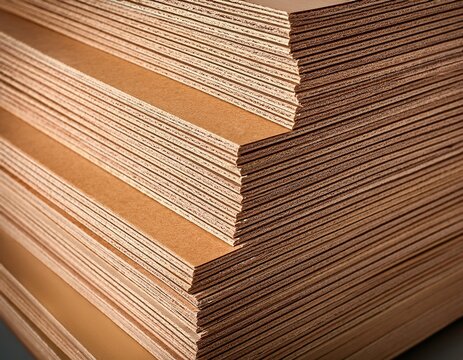 stack of particle board or chipboard panels