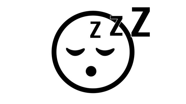 Sleeping Face Emoji Icon Animation