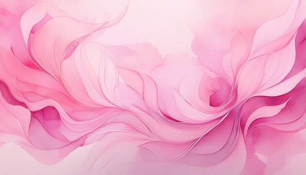 delicate pastel pink watercolor washes creating soft flowing shapes a dreamy ethereal background