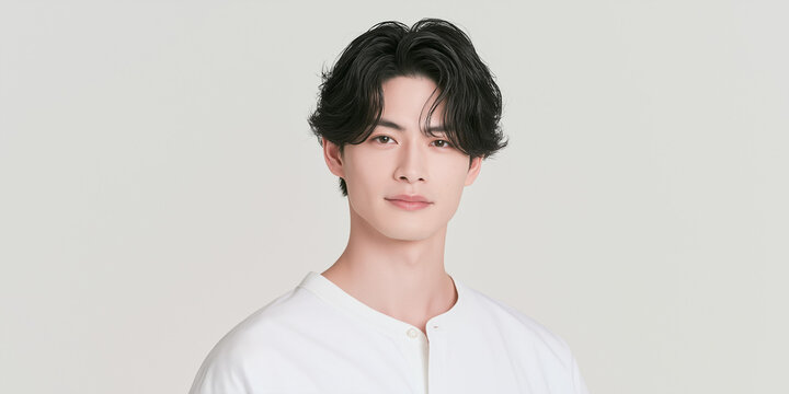 美容, 男性, メンズ美容, スキンケア, 化粧品, メンズコスメ, 若い男性, 美肌, アジア人, 日本人, フェイシャル, メンズメイク, 美容液, 保湿, クリーム, エイジングケア, 美容医療, メンズエステ, 美容クリニック, 肌ケア, ナチュラルメイク, 透明感, ツヤ肌, 清潔感, モデル, ポートレート, クローズアップ, ハンサム, 中性的, 韓国風, ヘアスタイル, メンズヘア