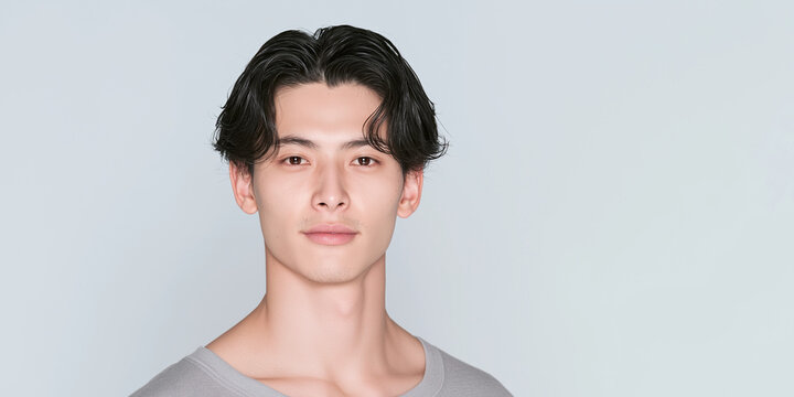 美容, 男性, メンズ美容, スキンケア, 化粧品, メンズコスメ, 若い男性, 美肌, アジア人, 日本人, フェイシャル, メンズメイク, 美容液, 保湿, クリーム, エイジングケア, 美容医療, メンズエステ, 美容クリニック, 肌ケア, ナチュラルメイク, 透明感, ツヤ肌, 清潔感, モデル, ポートレート, クローズアップ, ハンサム, 中性的, 韓国風, ヘアスタイル, メンズヘア