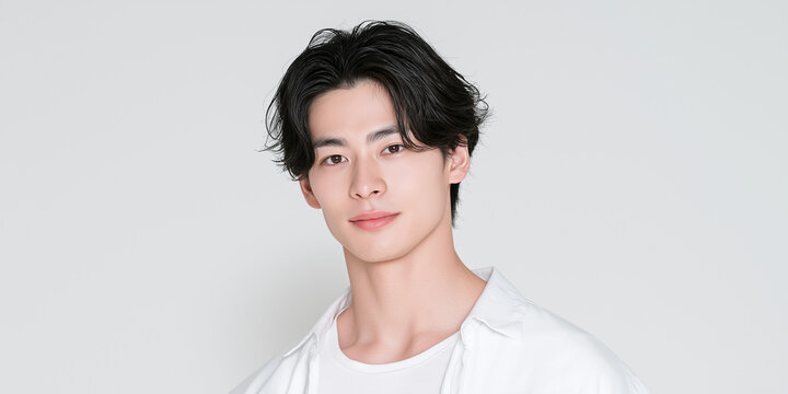 美容, 男性, メンズ美容, スキンケア, 化粧品, メンズコスメ, 若い男性, 美肌, アジア人, 日本人, フェイシャル, メンズメイク, 美容液, 保湿, クリーム, エイジングケア, 美容医療, メンズエステ, 美容クリニック, 肌ケア, ナチュラルメイク, 透明感, ツヤ肌, 清潔感, モデル, ポートレート, クローズアップ, ハンサム, 中性的, 韓国風, ヘアスタイル, メンズヘア
