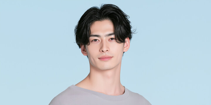 美容, 男性, メンズ美容, スキンケア, 化粧品, メンズコスメ, 若い男性, 美肌, アジア人, 日本人, フェイシャル, メンズメイク, 美容液, 保湿, クリーム, エイジングケア, 美容医療, メンズエステ, 美容クリニック, 肌ケア, ナチュラルメイク, 透明感, ツヤ肌, 清潔感, モデル, ポートレート, クローズアップ, ハンサム, 中性的, 韓国風, ヘアスタイル, メンズヘア
