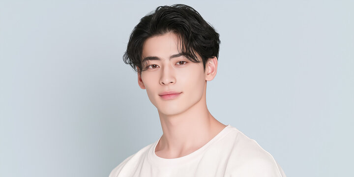 美容, 男性, メンズ美容, スキンケア, 化粧品, メンズコスメ, 若い男性, 美肌, アジア人, 日本人, フェイシャル, メンズメイク, 美容液, 保湿, クリーム, エイジングケア, 美容医療, メンズエステ, 美容クリニック, 肌ケア, ナチュラルメイク, 透明感, ツヤ肌, 清潔感, モデル, ポートレート, クローズアップ, ハンサム, 中性的, 韓国風, ヘアスタイル, メンズヘア