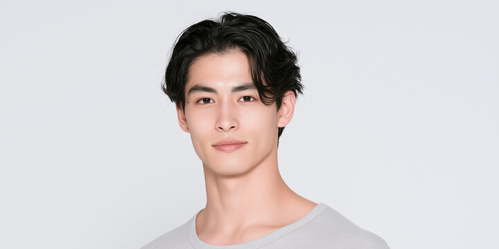 美容, 男性, メンズ美容, スキンケア, 化粧品, メンズコスメ, 若い男性, 美肌, アジア人, 日本人, フェイシャル, メンズメイク, 美容液, 保湿, クリーム, エイジングケア, 美容医療, メンズエステ, 美容クリニック, 肌ケア, ナチュラルメイク, 透明感, ツヤ肌, 清潔感, モデル, ポートレート, クローズアップ, ハンサム, 中性的, 韓国風, ヘアスタイル, メンズヘア