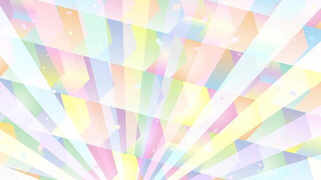 Pastel Rainbow Sunburst Light Pattern 4K