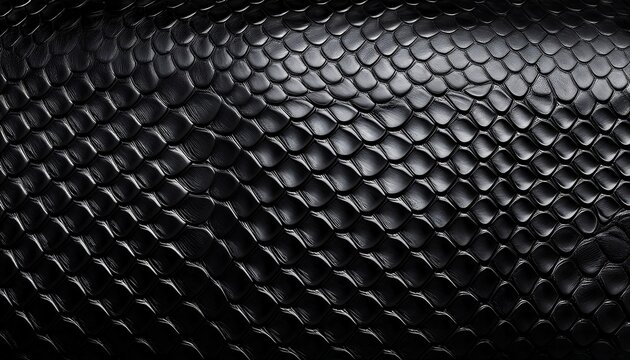 background texture black leather reptiles snake skin or dragon scale texture