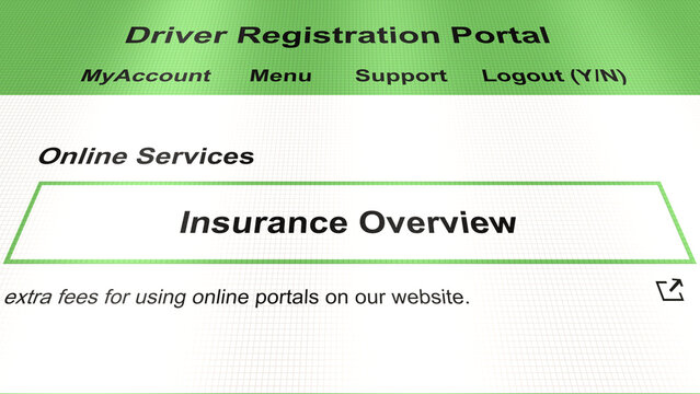  Generic Government Portal for Driver's License - Insurance Overview