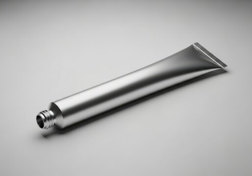 Empty metal squeeze tube for cosmetics or ointment