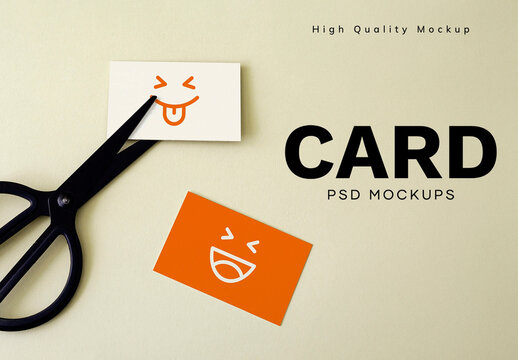 Creative Card Mockup Design PSD