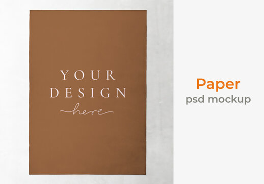 Elegant Vintage Paper Mockup Template PSD