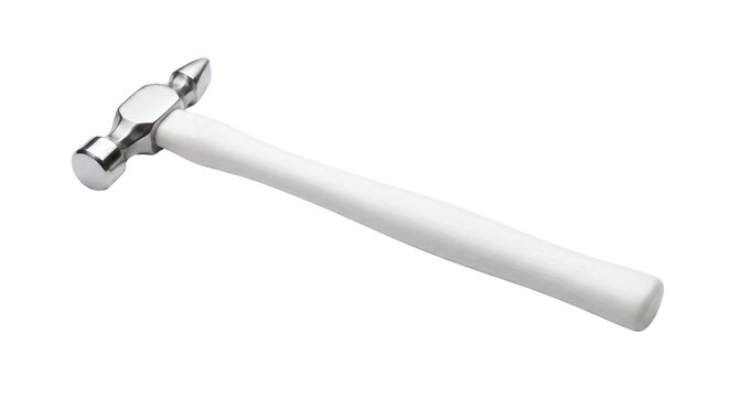 Metal ball peen hammer isolated on transparent background