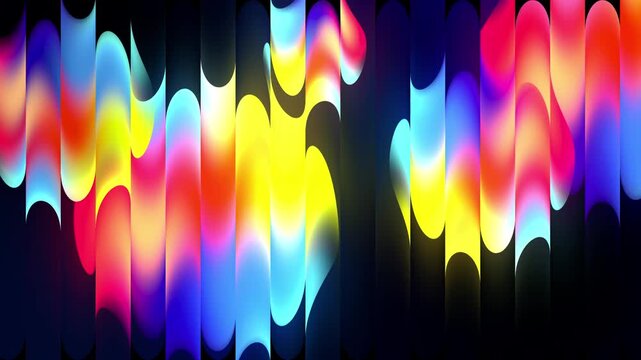 Colorful abstract wavy pattern with vibrant gradient lighting effects