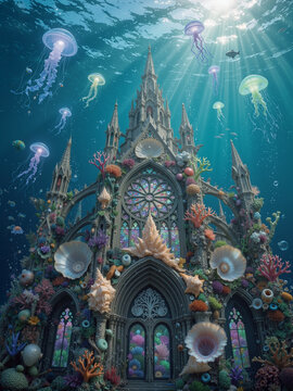 Gothic Coral Cathedral Fantasy