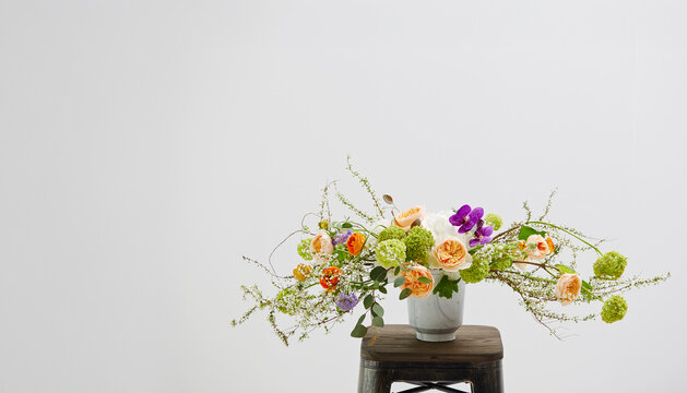Flowers in a vase on the table