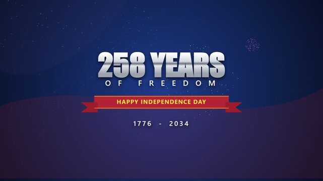 258 years of freedom happy independence day text