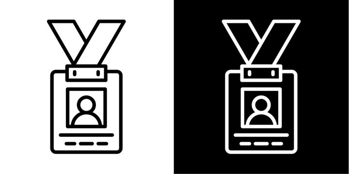 Event Badge  Icon Set White Style Collection