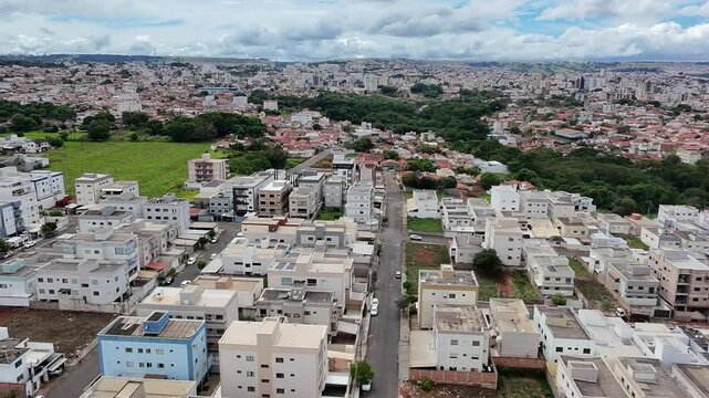Vista a&eacute;rea do Bairro Laranjeiras em Patos de Minas, Minas Gerais