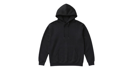 Blank black pullover hoodie template for streetwear apparel mockup © Kate