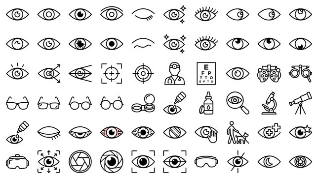 Collection of Eye and Vision Care Icons