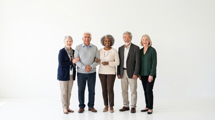 Obraz premium Confident senior adults for healthcare and insurance advertising