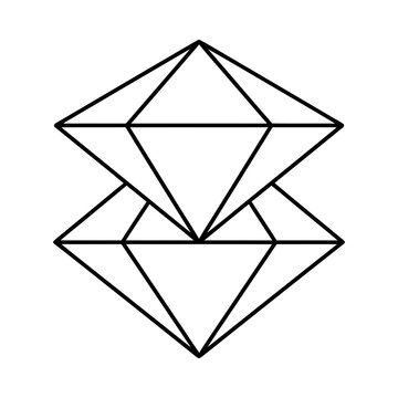 Two geometric diamonds stacked