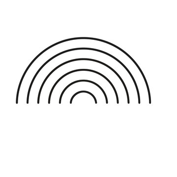 Abstract Rainbow Arc Lines
