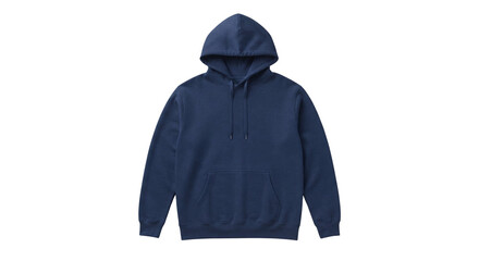 Blank navy blue pullover hoodie template for apparel mockup © Kate