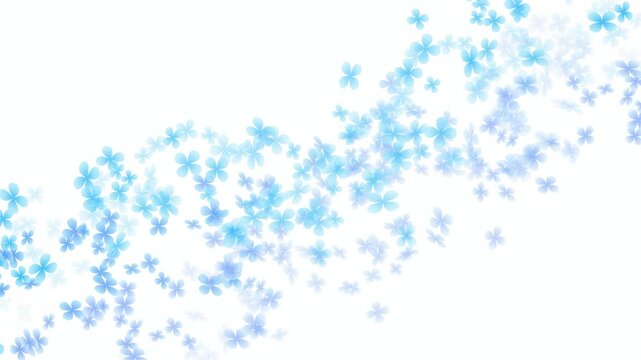 Blue Flower Petal Swirl Animation 4K
