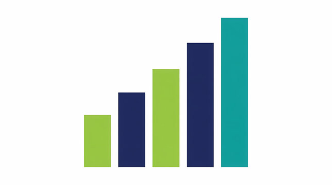 Rising bar graph representing business growth and financial success