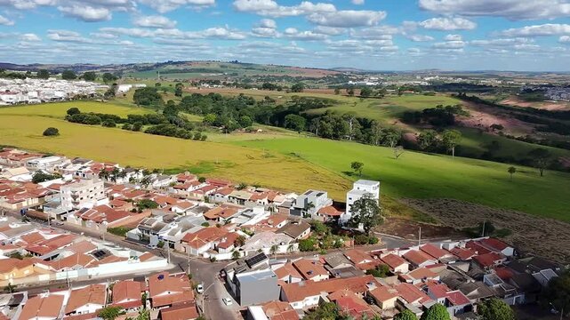 Vista a&eacute;rea dos bairros Jardim Panor&acirc;mico e Boa Vista em Patos de Minas, Minas Gerais