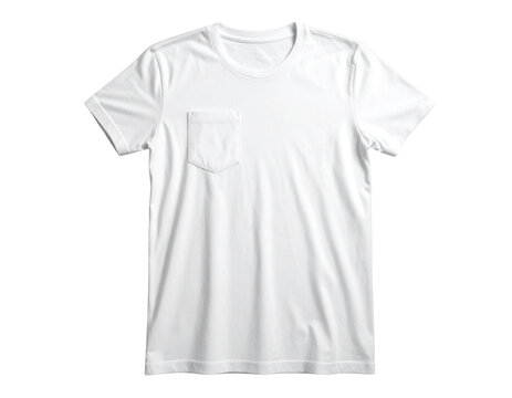  Plain t-shirt with front pocket isolated PNG