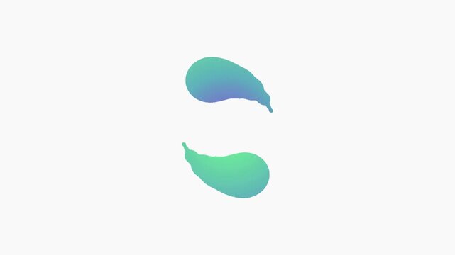 Modern abstract gradient eggplant logo icon design concept vector