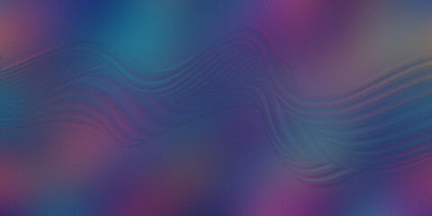 Fototapeta premium Elegant blue wave pattern with purple gradient and flowing lines.