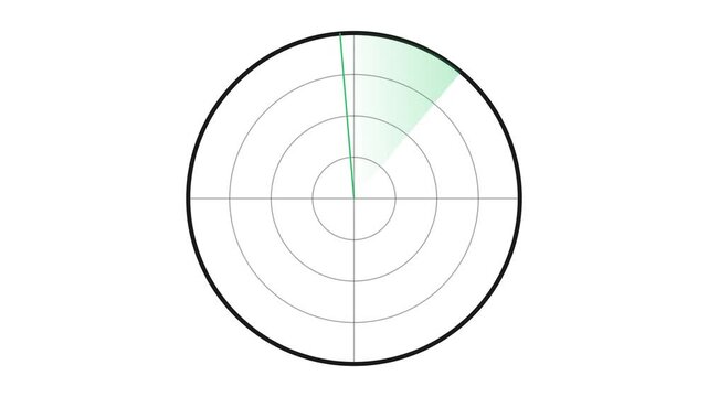 radar screen isolated on white