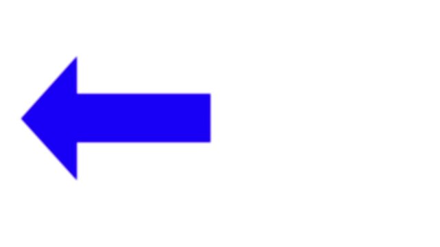 Animated white arrow from left to right on black background arrow from left to right