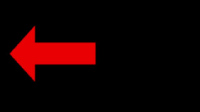 Animated white arrow from left to right on black background arrow from left to right